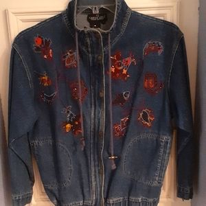 Carole Little jeans jacket, Size 6 Denim
